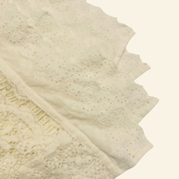 Collection Eighteen Off White Lace Boho Poncho Top OS - Picture 5 of 9